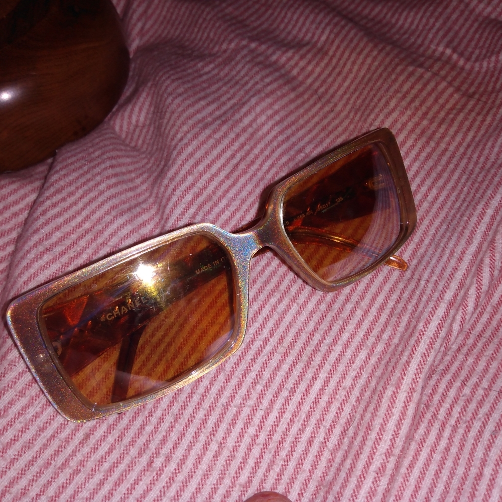 Vintage Chanel Rectangular Sun Glasses